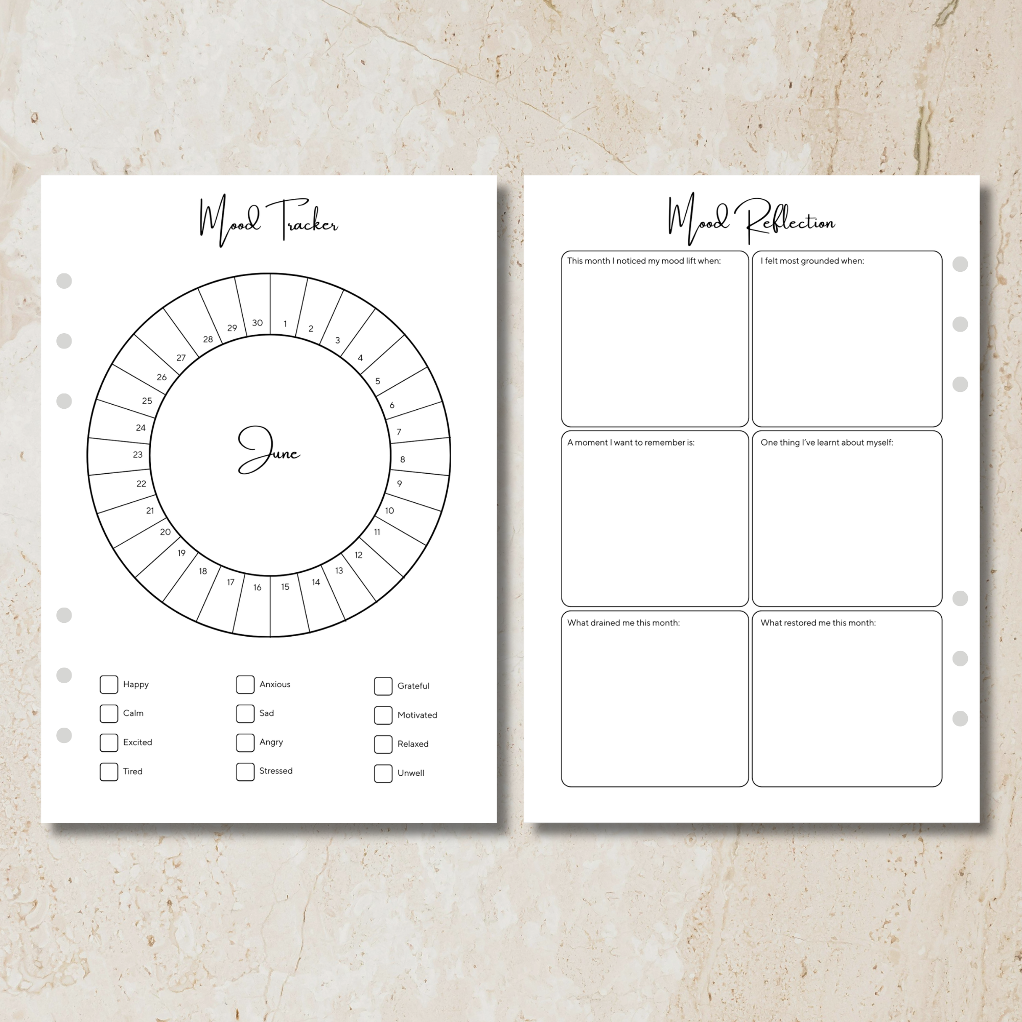 Sunday Series - Mood Tracker & Reflections