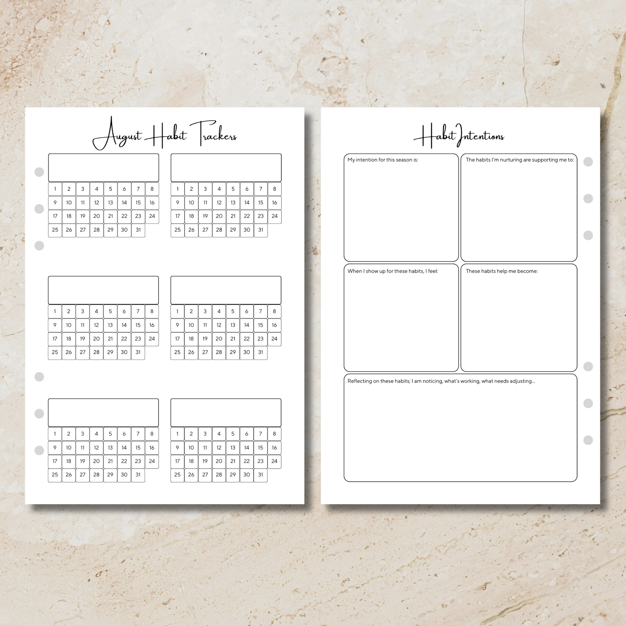 Sunday Series - Habit Tracker & Reflections