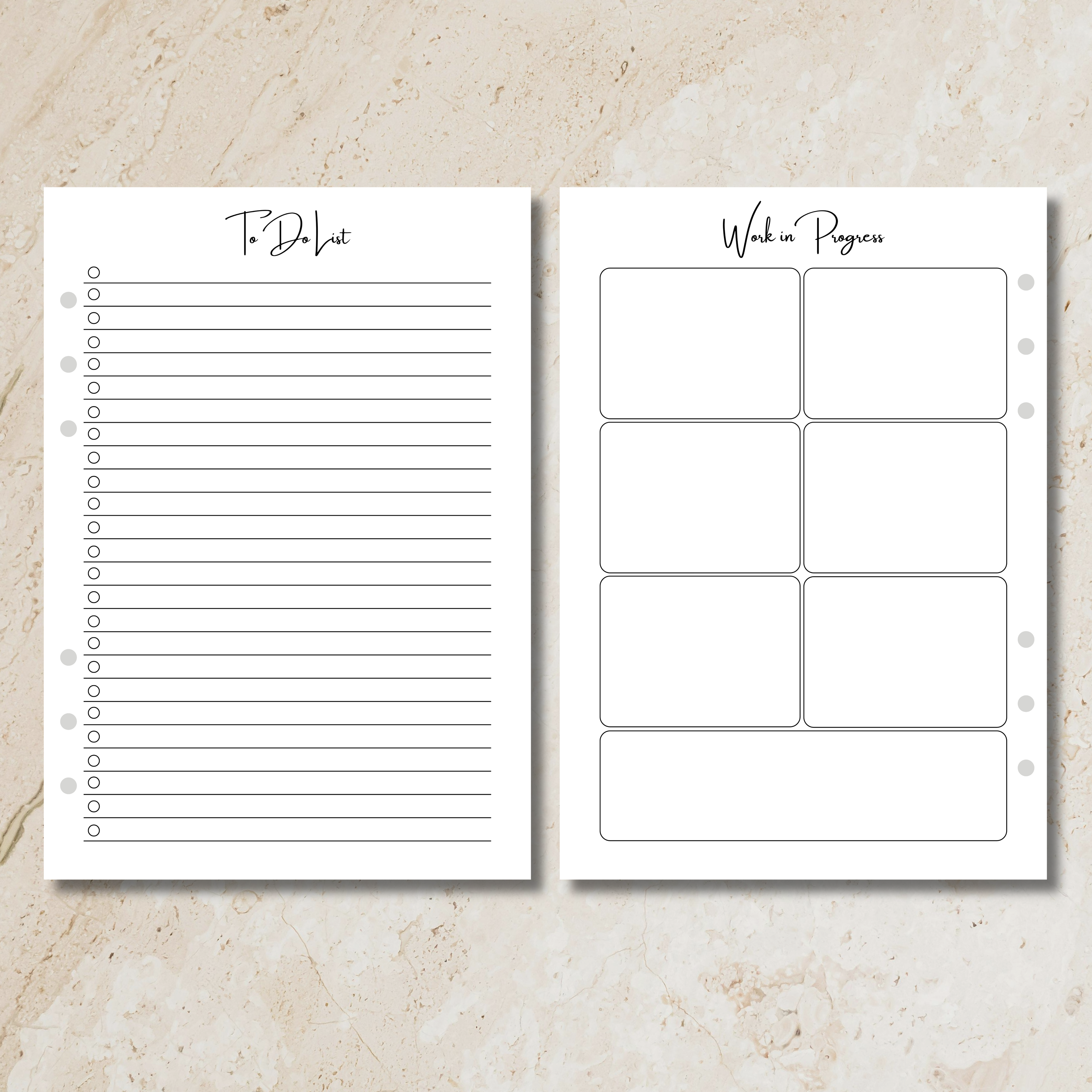Sunday Series - To Do List & Work in Progress