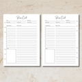 Sunday Series - Recipe Card