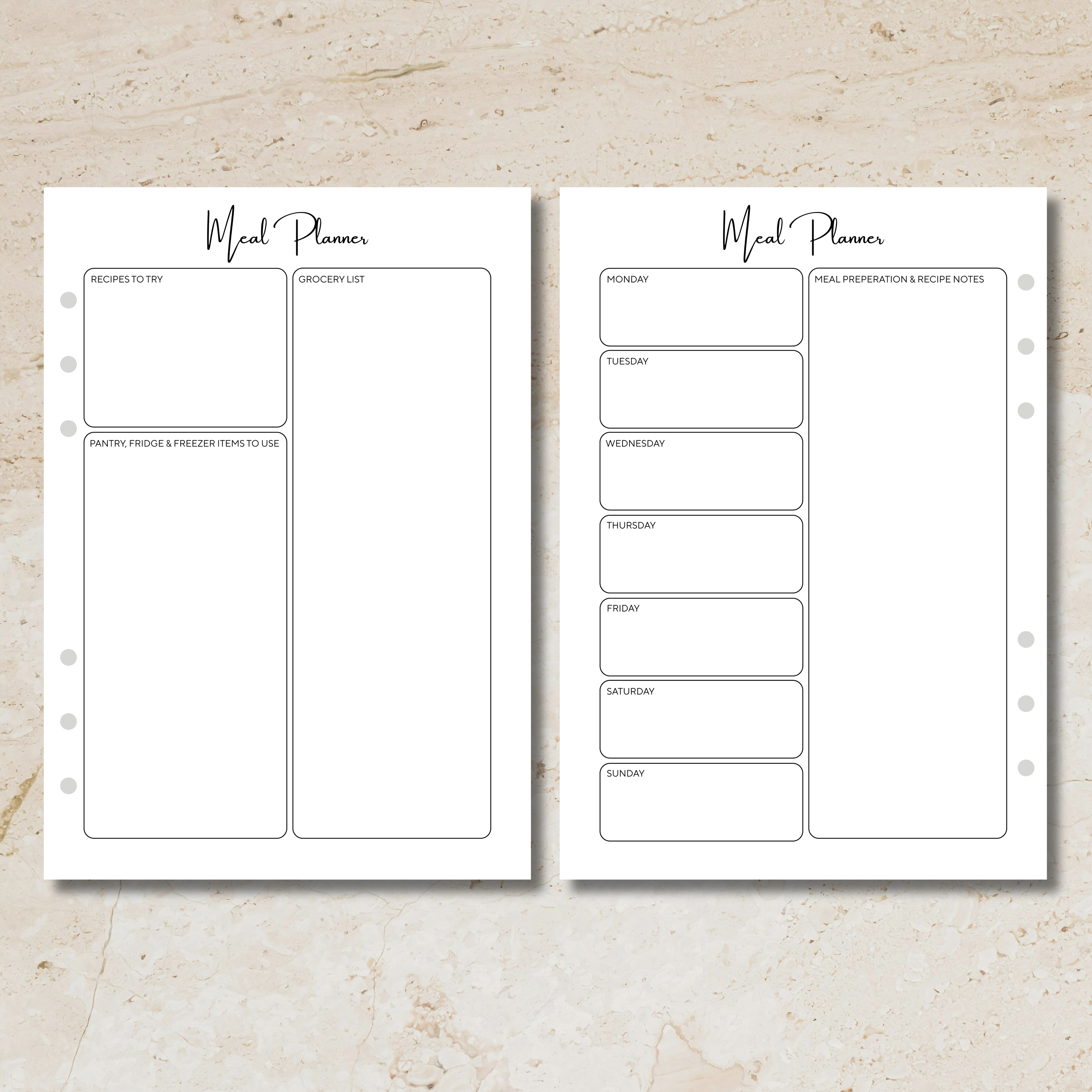 Sunday Series - Meal Planner