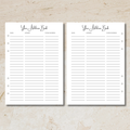Sunday Series - Address Book