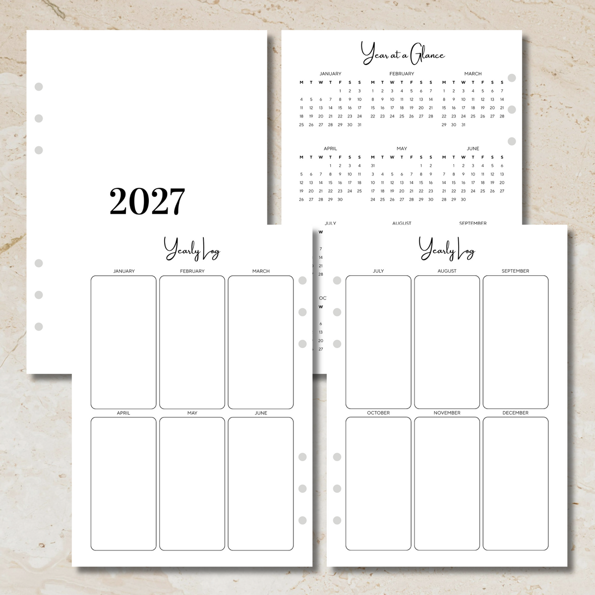Sunday Series - Yearly Spreads